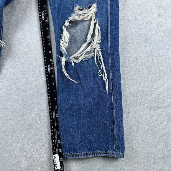 Levis Jeans Wedgie Straight Leg Distressed Mid-Rise Light Wash Size 29 - Picture 8 of 15